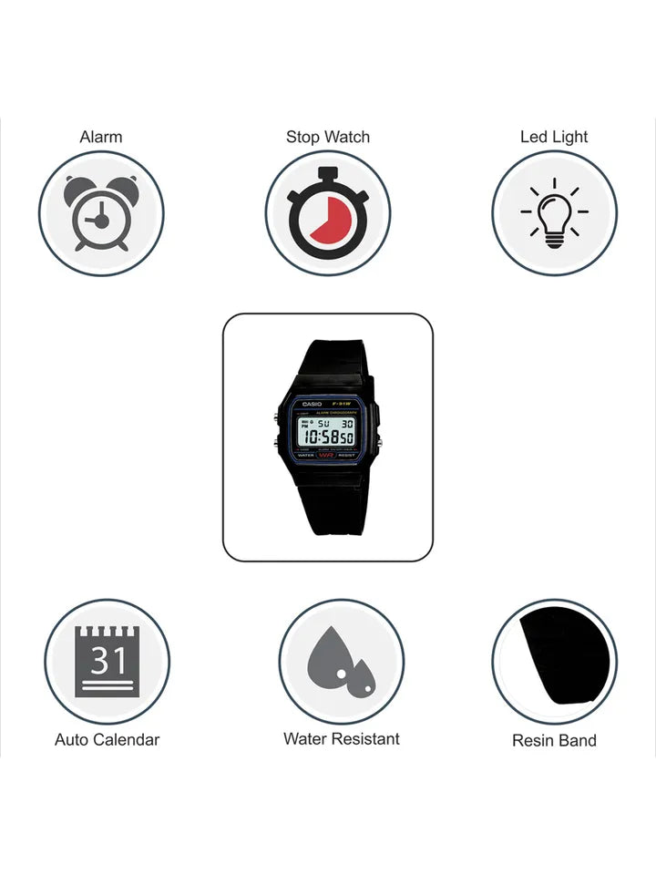 Casio F-91W Synthetic Men Digital Watch