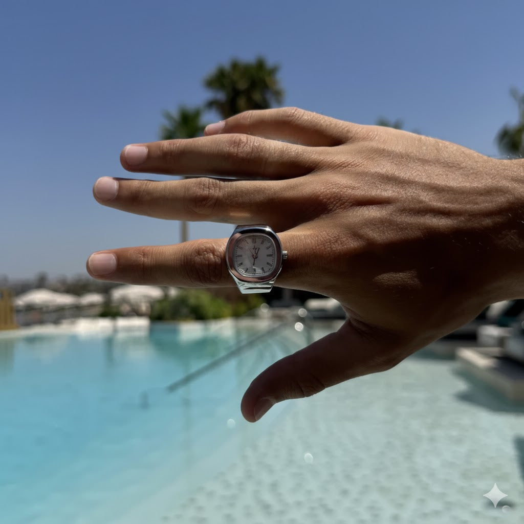 Nautilous Ring Silver | White