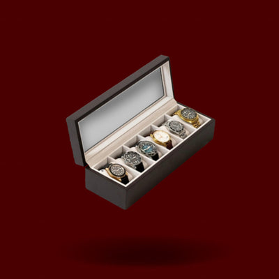 Wood Watch Box Organizer with Glass Display