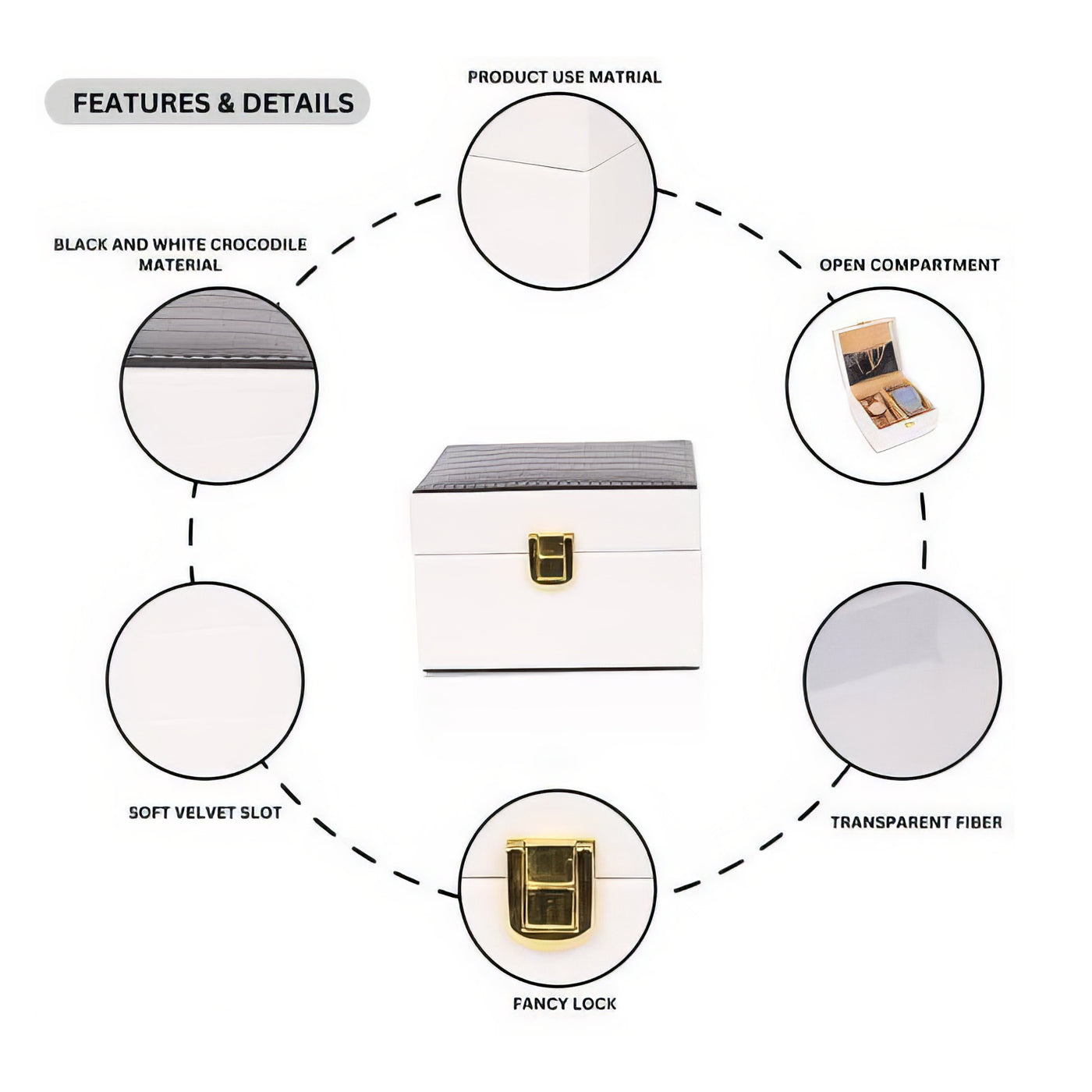 Men Watchboxes - crocodile leather design.