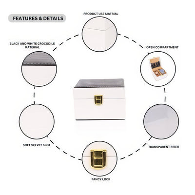 Men Watchboxes - crocodile leather design.