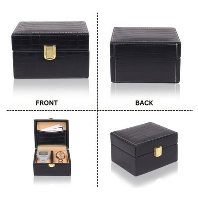 Men Watchboxes - crocodile leather design.