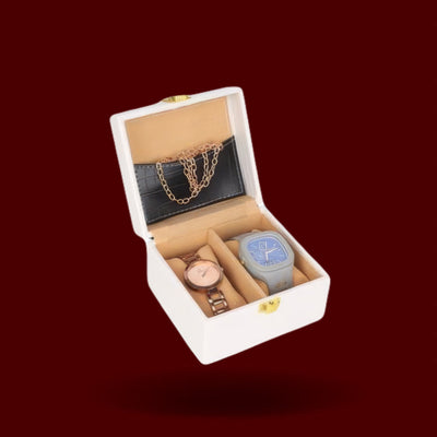 Men Watchboxes - crocodile leather design.